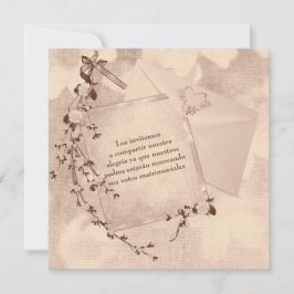 Spanska texten Bröllop Vow Renewal inbjudan