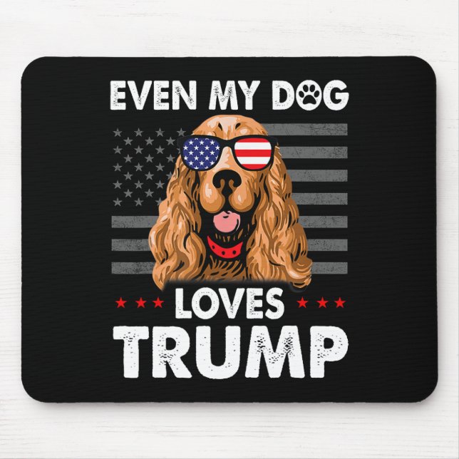 Spanska till och med min Hund Kärlek Trump Funny Musmatta (Framsidan)