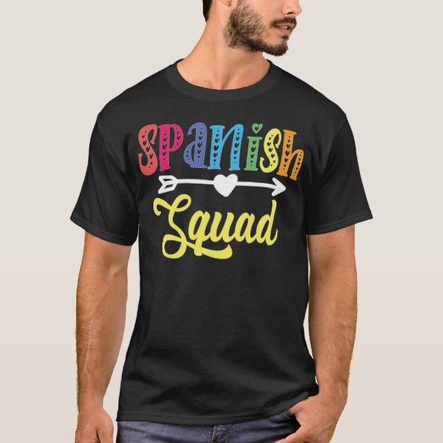 Spanska torglärare, bästa vänner och vänner t shirt (Framsida)
