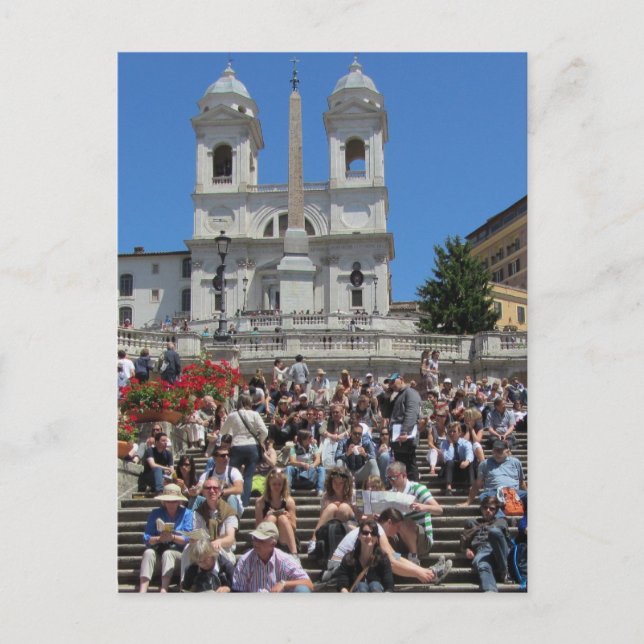 Spanska trappan, Rom, Italien Vykort (Framsida)