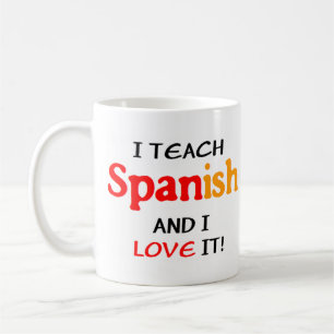 Spanska undervisare och kärlek kaffemugg