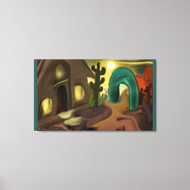 Spanska Uppdrag Abstrakt i sydvästra Spanien Canvastryck (Framsida)