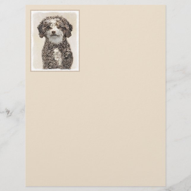 Spanska Vatten-Hund - Cute Original Hund Art (Framsida)