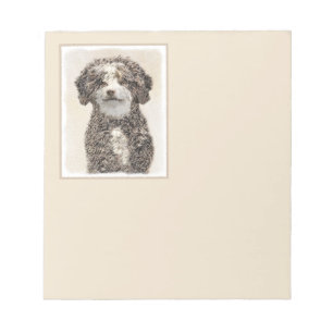 Spanska Vatten-Hund - Cute Original Hund Art Anteckningsblock