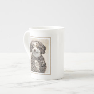 Spanska Vatten-Hund - Cute Original Hund Art Benporslin Mugg