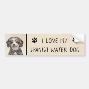 Spanska Vatten-Hund - Cute Original Hund Art Bildekal