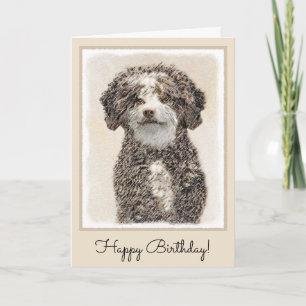 Spanska Vatten-Hund - Cute Original Hund Art Kort