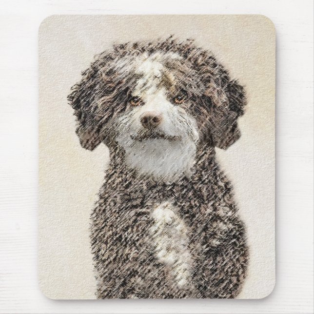 Spanska Vatten-Hund - Cute Original Hund Art Musmatta (Framsidan)