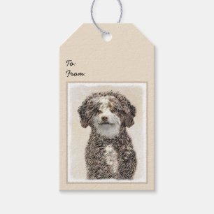 Spanska Vatten-Hund - Cute Original Hund Art Presentetikett