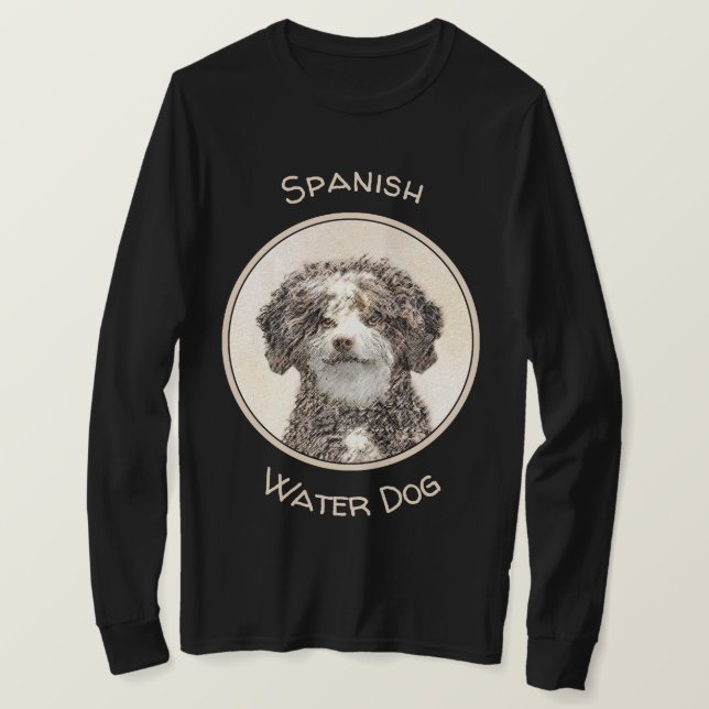 Spanska Vatten-Hund - Cute Original Hund Art T Shirt (Design framsida)