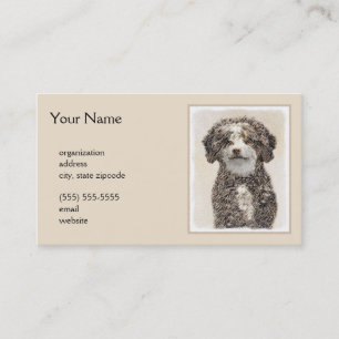 Spanska Vatten-Hund - Cute Original Hund Art Visitkort
