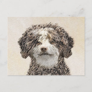 Spanska Vatten-Hund - Cute Original Hund Art Vykort