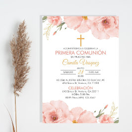 Spanska vattenfärgsblommor, första kommune inbjudningar