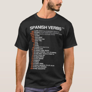 Spanska verbs 101 Språkskylt T Shirt