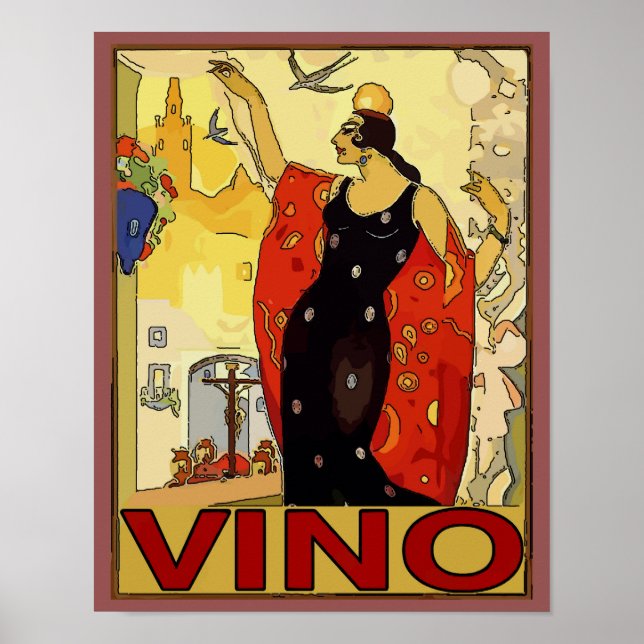 Spanska Vin, Vino Poster (Framsidan)