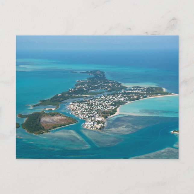 Spanska Wells och Russel Island BHS Aerial View! Vykort (Framsida)
