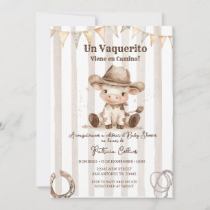Spanska Westerna Vaquerito Cowboy Baby Shower Inbjudningar