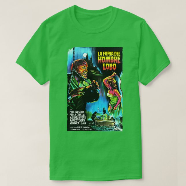 Spanska Wolfman Halloween T Shirt (Design framsida)