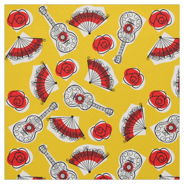 Spanskt finstiltt souvenirtyg tyg (Provkarta)