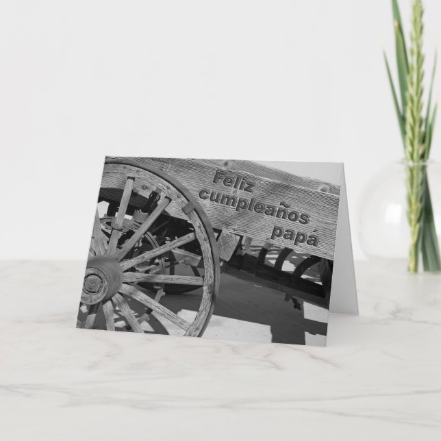 Spanskt födelsedagkort för pappa kort (Framsida)