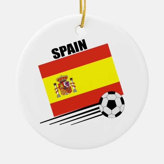 Spanskt fotbolllag julgransprydnad keramik (Framsidan)