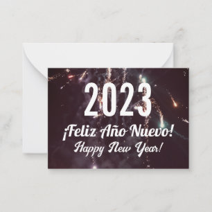 Spanskt Gott Nytt År Anteckningskort