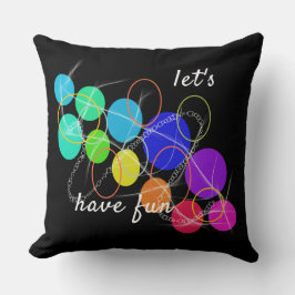 spår av färglös cirkel kudde