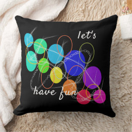 spår av färglös cirkel kudde