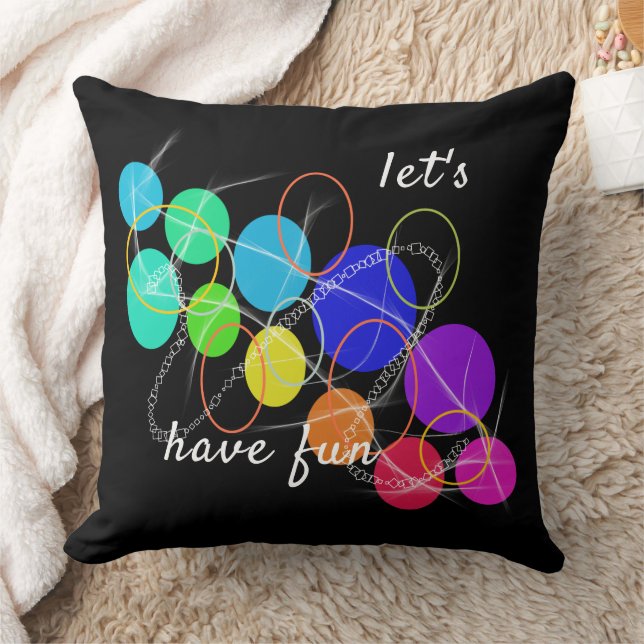 spår av färglös cirkel kudde (Filt)