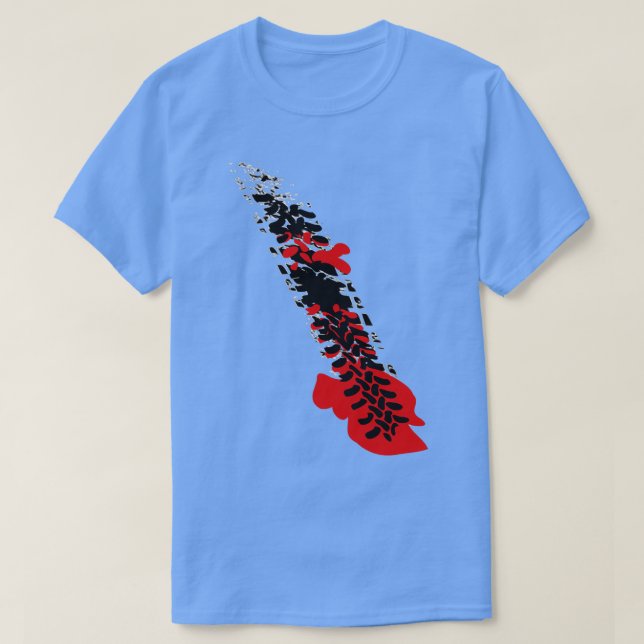 Spår för Bloody däck T Shirt (Design framsida)