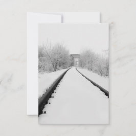 Spår för Winter Tåg Tack Kort