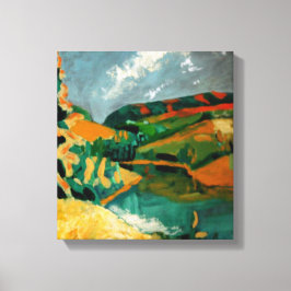 Spår i Guld Canvastryck