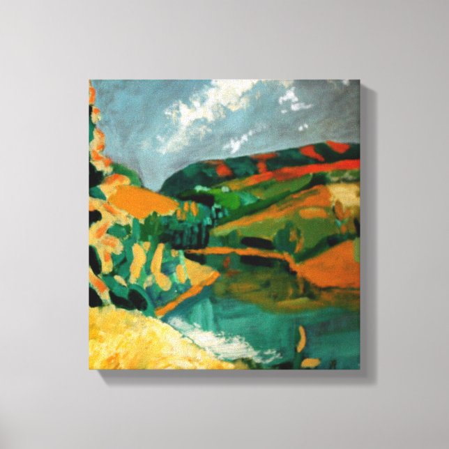 Spår i Guld Canvastryck (Framsida)