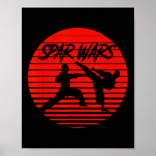 Spar Krig Karate Shotokan Martial Arts Poster
