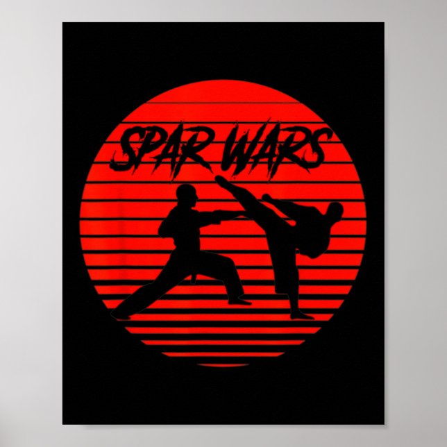 Spar Krig Karate Shotokan Martial Arts Poster (Framsidan)
