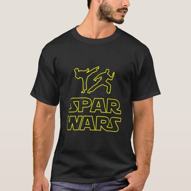Spar Krig Martial Arts TaeKwonDo Karate Shirt T-Sh T Shirt (Framsida)