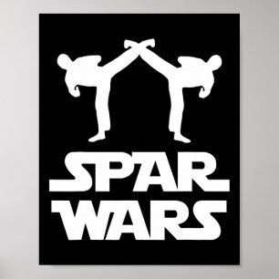 Spar Krig Mma Karate Taekwondo Boxing Martial Arts Poster