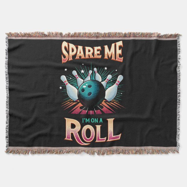 Spar mig, jag är på roll - bowling filt (Framsidan)