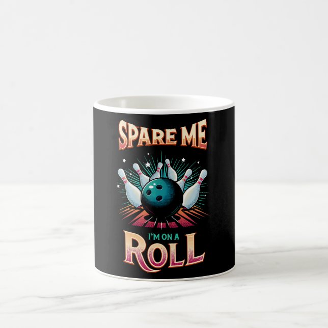 Spar mig, jag är på roll - bowling kaffemugg (Center)