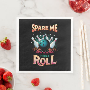 Spar mig, jag är på roll - bowling pappersservett