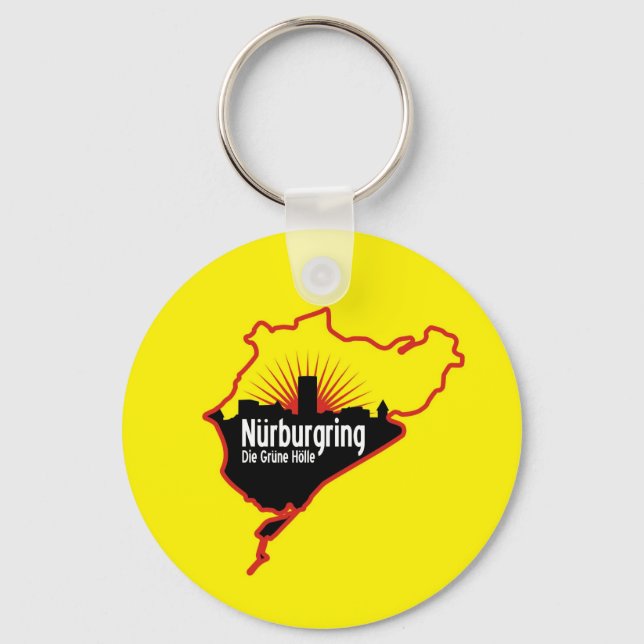 Spår Nurburgring Nordschleife tävling, Tyskland Nyckelring (Framsida)