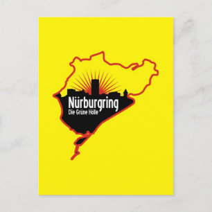 Spår Nurburgring Nordschleife tävling, Tyskland Vykort