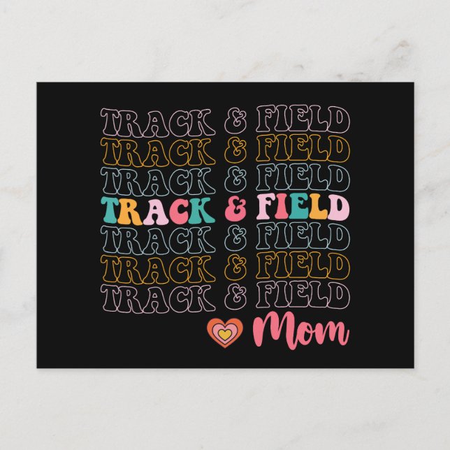 Spår och Fält Mamma Groovy som kör Mor Vykort (Framsida)