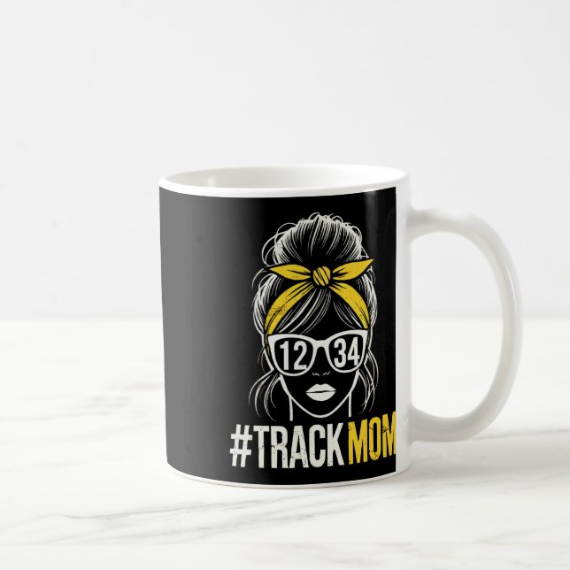 Spår och Fält Mamma Idrottsman Springer Mors dag 1 Kaffemugg (Höger)