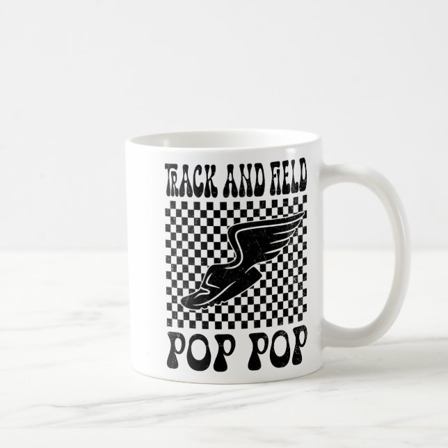 Spår och Fält Pop Pop Mors dag Kaffemugg (Höger)