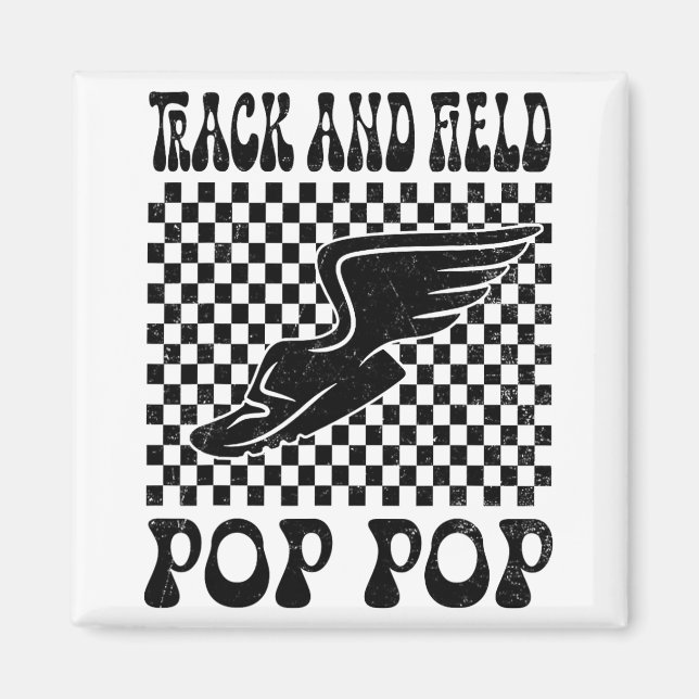 Spår och Fält Pop Pop Mors dag Magnet (Framsidan)