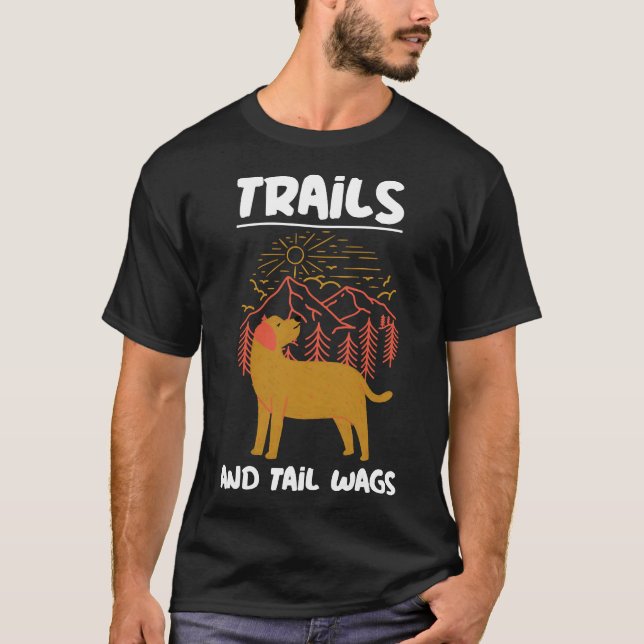 Spår och svansvagg Labrador Retriever T Shirt (Framsida)