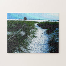 Spår till Siesta Nycklar Beach Kusten Puzzle