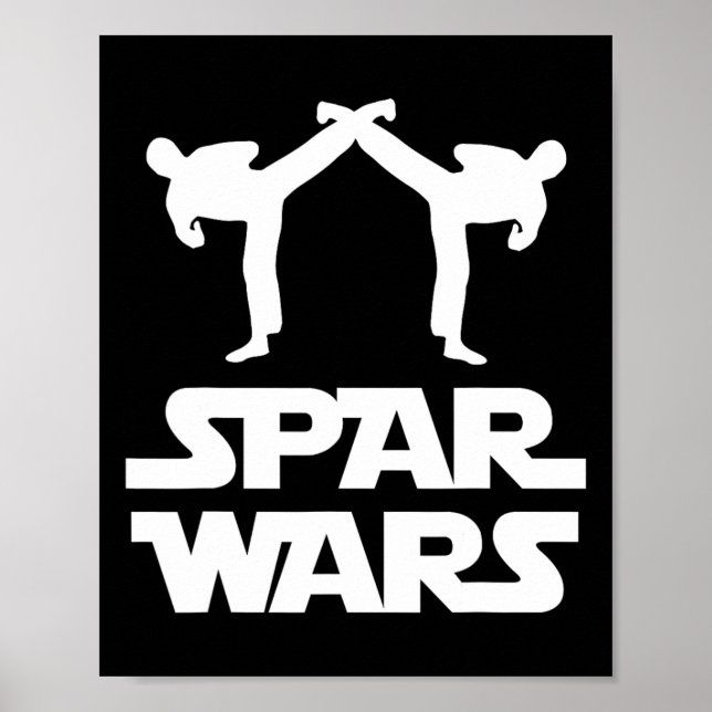 Spar Wars Mma Karate Taekwondo Boxning Kampkonst Poster (Framsidan)