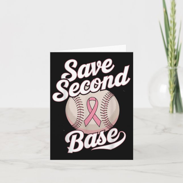 Spara 2:a Bas Player Breast Cancer Awaren Kort (Framsida)